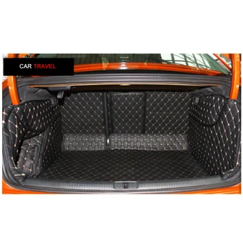 Най-добро качество! Специални автомобилни постелки за багажник Audi A3 седан 2018-2012 водоустойчив килими за багажник на карго подложка за A3 2016