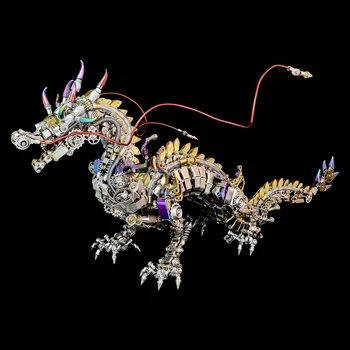 Направи си САМ Сглобяване на 3d Метален Комплект модел Пънк Ръчна Поклоняющаяся Дракон Модел Комплект Пъзели Модели на животни (2030 + бр.)
