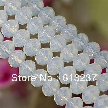 Красив бял опал кристал стъкло крайни резултати свободни мъниста модни скъпоценни камъни 8x10 мм, производство на бижута 15 инча MY5141