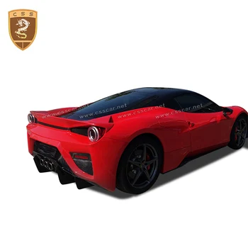 Уникален Дизайн заден Спойлер Броня за Ferrari-458 Italia Вече Въглеродни Влакна Черни Платна Стил на Задното Крило, за да 458 Авточасти 0003111