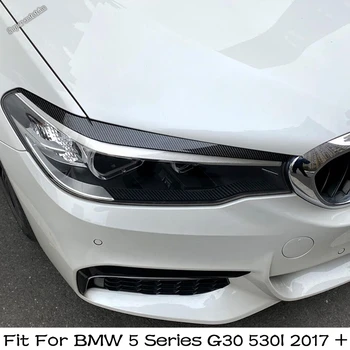 Фарове Веждите, Клепачите и Предната Светлина на Кутията Панел От карбон За BMW Серия 5 G30 530I 2017-2021 Външни Аксесоари