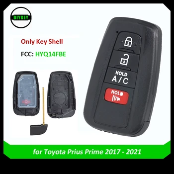 DIYKEY Подмяна на Нова Умно Дистанционно на Ключа за Носене с 4 Бутона A/C за Toyota Prius Prime 2017 18 2019 2020 2021 HYQ14FBE