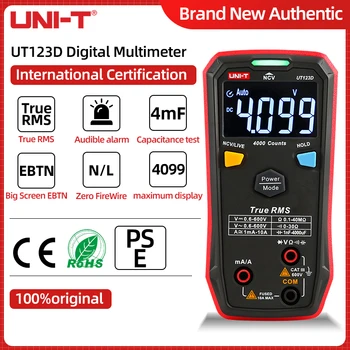 UNIT UT123D Цифров Умен Мултицет True RMS EBTN Дисплей DC AC Напрежение Тестер Ток Измерител на Капацитет Измервателен Уред