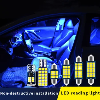 За Toyota Land Cruiser 2009-2016 7 бр. Без Грешки 12 В Автомобилни LED Крушки Комплект Авто Интериор Куполна Лампа За Четене Багажника Светлина Аксесоари