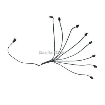 Съединители EL Wire (1 штекерный конектор с 8 гнездовыми конектори) - за 1 инвертор el тел включете 8 el wire като аксесоари за партита