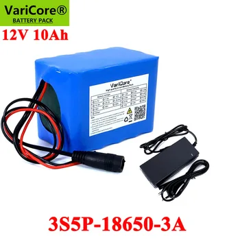VariCore 12v 10Ah 18650 литиево-йонна батерия 10000 ма с BMS за Монитор за аварийно осветление на Непрекъсваемо захранване + 12,6 В 3A Зарядно устройство
