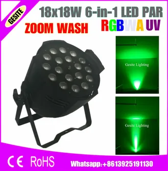 Facotry Цена DMX Wash Par Може 6в1 RGBWAUV 18x18 W LED Par Zoom