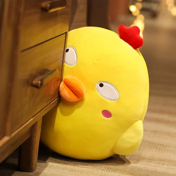 Творчески сладко пиле животно плюшен възглавница kawai жълт плюшен кукла украшение домашен офис меки дрешки празничен подарък