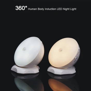 Преносим Нощни Led Лампа Индукционный нощна светлина За Човешкото Тяло, USB Зареждане, с монтиран на стената Лампа-Сутиени Енергоспестяващ Сензор за Движение Нощни осветителни Тела