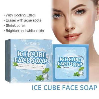 Почистване на сапун Ice Cube Възстановява и подобрява разширени пори Дълбоко почиства кожата на лицето, Блестящи Избелване на Хидратация, Хидратация
