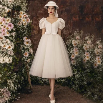 Лесно сватбена рокля, бяла рокля обикновено може да се носи с удостоверението за регистрация на зъбките на малката рокля знаменитост вечерна рокля