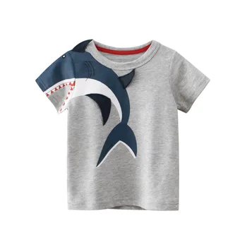 2022 Нова детска тениска с къс ръкав, търговия на Едро, Корейската версия, Детски дрехи, детски дрехи за момчета