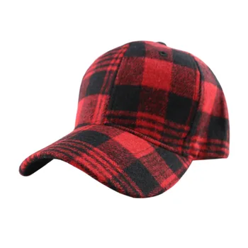 Бейзболна шапка, с нови модни памучни черно и червено каре шапки, модерни маркови мъжки и дамски улични и хип-хоп летни шапки от слънцето