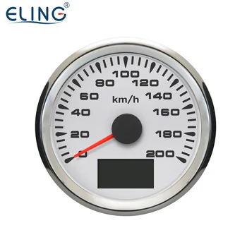 ELING Авто GPS за измерване на Скоростта Велометр 0-200 км/ч Скорост на Километража Пробег за Автомобил Състезателен Мотоциклет с Подсветка 85 мм