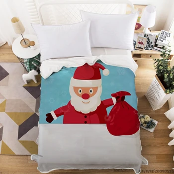 Коледна Серия Одеяло 3D Творчески Принт Дизайн Одеяло Супер Меко Модно Бижу За Спални За Всички Сезони