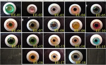 EE BJD кукла стъклени очи EE серия 6 мм, 8 мм, 10 мм, 12 мм и 14 мм и 16 мм, 18 мм, 20 мм 22 см 24 см Стъклени куклени очи ръчно изработени