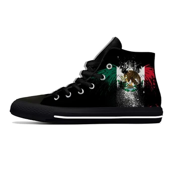 Гореща Мексико Мексикански Флаг Патриотическая Готина Забавна Ежедневни Обувки Са С Високо Берцем Леки, Дишащи Мъжки И Дамски Маратонки, Летни Обувки