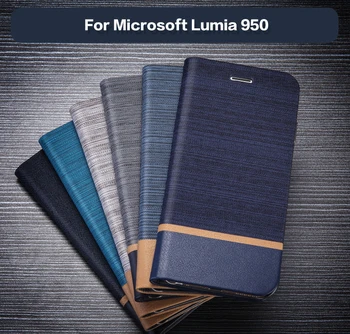 Калъф от изкуствена кожа За Microsoft Lumia 950, бизнес Калъф За Телефон на Microsoft Lumia 950, Калъф-книжка с Панти капак, мека силиконова делото