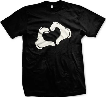 Мультяшная Ръка на Сърцето Любовна Връзка Забавно Мъжка тениска