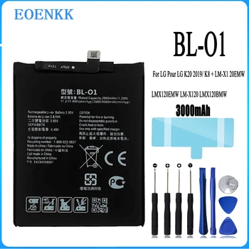 BL-01 BL-O1 Батерия За LG K20 2019 K8 + LM-X120 BL-O1 Оригинална Капацитет на Замяна Ремонт на Част от Батерии за мобилни телефони