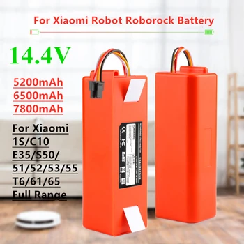 Роботизирана Прахосмукачка Сменяеми батерии за Xiaomi Robot Roborock S50 S51 S55 Аксесоари Резервни Части литиево-йонна батерия 5200 mah