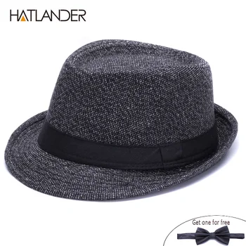 HATLANDER марка Реколта Англия мека мъжка шапка шапка мъже есен зима Джаз капачка на открито играч църквата на върха на шапката на господин шапка на Fedora
