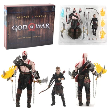 14-20 cm NECA God of War Kratos и Атрей Крайната Колекция Фигурки PVC Модел Набор от Играчките