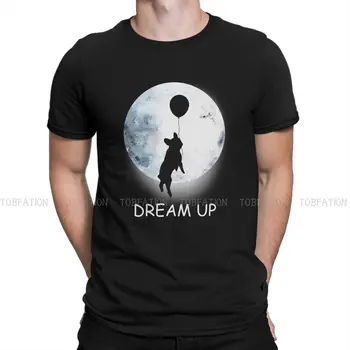 Влюбен Французите На Луната Мечтаят да Следват Мечтата Си Тениска С Кръгла яка Френски Булдог Сладко Куче Плат Основна Мъжка Тениска