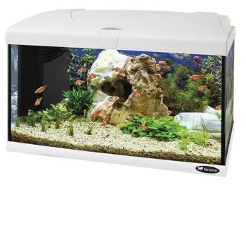 Capri 60 LED - Стъклен аквариум с обем 60 л. с led лампа, вътрешен филтър и нагревател. 2 Цвята.