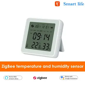 Универсален ИНФРАЧЕРВЕНО Sasha Smart сензор за температура и влажност на въздуха за климатика TV AC Работи с Alexa, Google Home Yandex