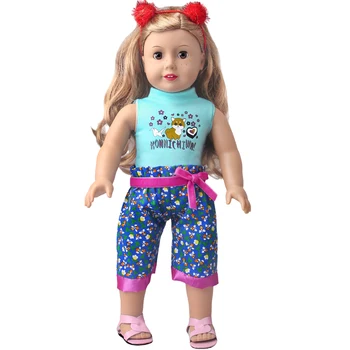 Стоп-моушън Облекло Годишният Син Костюм с Цветен Модел, 18 Инча, Американската Кукла Og За Момичета 43 СМ, Кукла Reborn За Малки Момчета, Играчката 