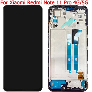 Нови Оригинални За Xiaomi Redmi Note 11 Pro 5G LCD екран с Рамка 6,67 