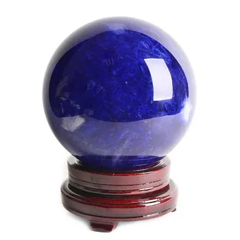 Обхватът на 85ММ-90ММ кварц топчета скала на топене на камък 1пк синята кристална за подарък