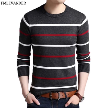Мъжки Пуловер Пуловер Pull Homme, 2019, Големи Размери 4XL, 65% Вълнен Пуловер с кръгло деколте, Мъжки