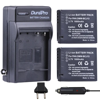 DMW-BCJ13 1600 ма BCJ13 Батерия за Камера + Едно Зарядно за Panasonic Lumix DMC-LX5 LX5GK LX5K LX5W LX7 LX7GK LX7K Камера