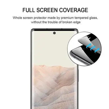 Филм От закалено Стъкло За смартфон на Google Pixel 6 Pro, Извити 3D Защитно Фолио За Екрана, Защита От Пръстови Отпечатъци, Защита От Надраскване, Филм на цял екран