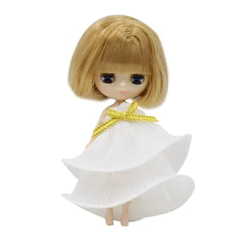 DBS Mini blyth Нова кукла сладко дива кафява къса коса diy високо качество на голо 11 см