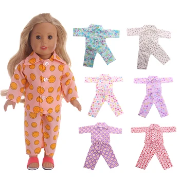 Пижама за кукли ръчно изработени, подходящи за най-добрите подаръци за 18-инчовата американската и 43-сантиметровой детска кукольной дрехи accessoreis