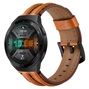 22 мм и Каишка от Телешка Кожа за Huawei Watch GT Samsung Galaxy Watch 46 мм Gear S3 Спортен Каишка за Часовник Взаимозаменяеми Каишка Moto Huami Amazfit